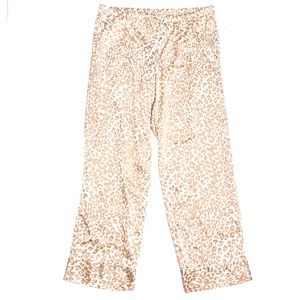 Victoria's Secret Leopard Print Pink Satin Pajama Pants xl